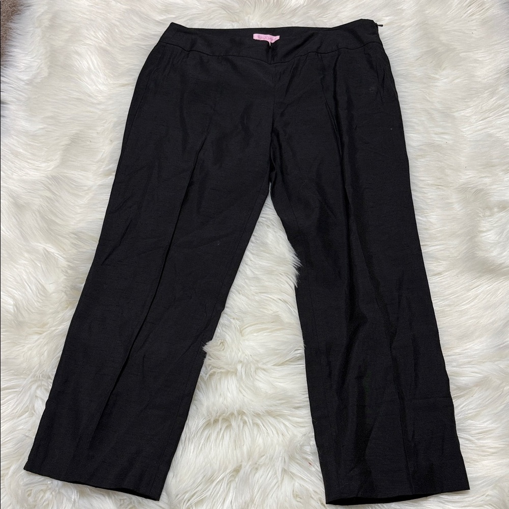 Lilly Pulitzer Classic Black Wide Leg Pants C3